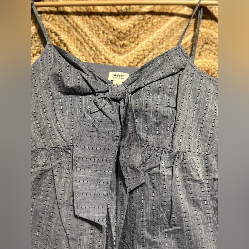 A.N.A Women's Faux Denim Tank Top with Front Bow,Size XL,NWT - Picture 2 of 9